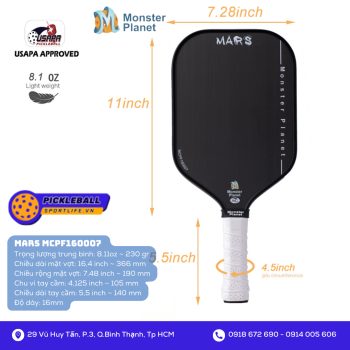 Vợt Pickleball Monster Planet Mars (MCPF160007)