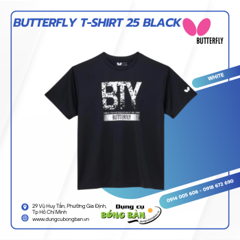Áo Butterfly T-SHIRT 25 BLACK WHITE