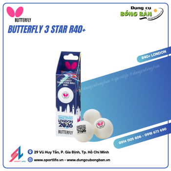 BÓNG BUTTERFLY 3 STAR R40+ LONDON 2026 (3 QUẢ)