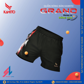 Quần bóng bàn Kamito Grand (Black)