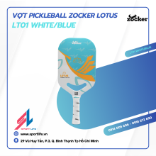Vợt Pickleball Zocker Lotus Trắng/Xanh